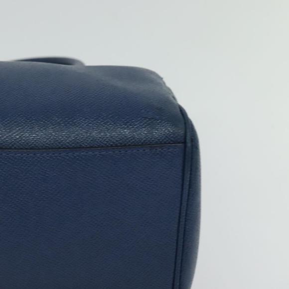 Coach Hand Bag Leather 2way Blue Gold Auth bs24027 - Picture 11 of 16